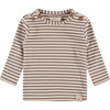 Knit Striped Long Sleeve Shirt, Earth - Shirts - 1 - thumbnail