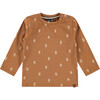 Printed Long Sleeve Shirt, Toffee - Shirts - 1 - thumbnail