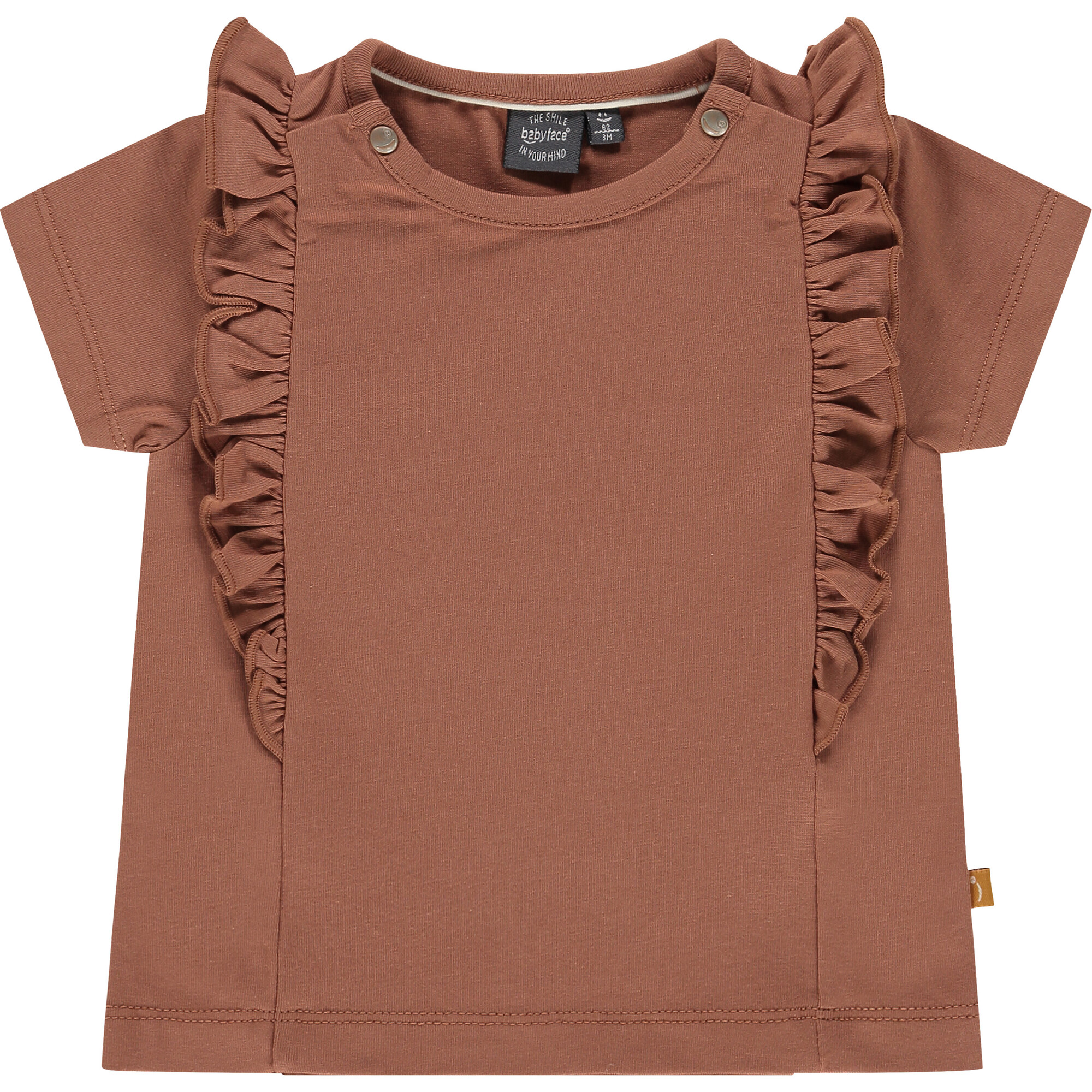 Ruffled Tee, Terra - T-Shirts - 1