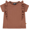 Ruffled Tee, Terra - T-Shirts - 1 - thumbnail