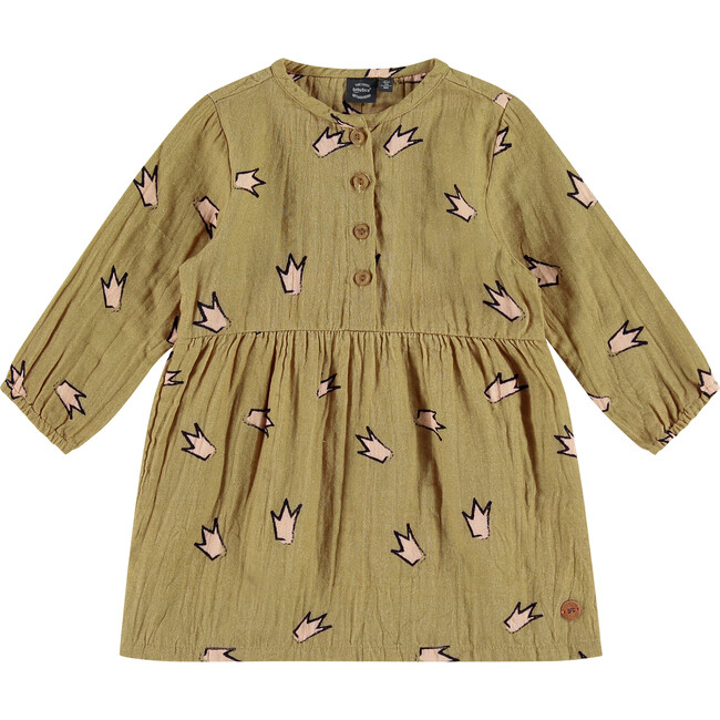 Crown Printed Dress, Sand
