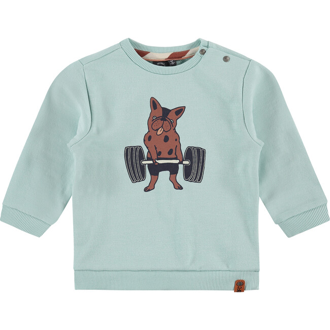 French Bulldog Sweatshirt, Aqua - Sweatshirts - 1