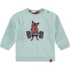 French Bulldog Sweatshirt, Aqua - Sweatshirts - 1 - thumbnail