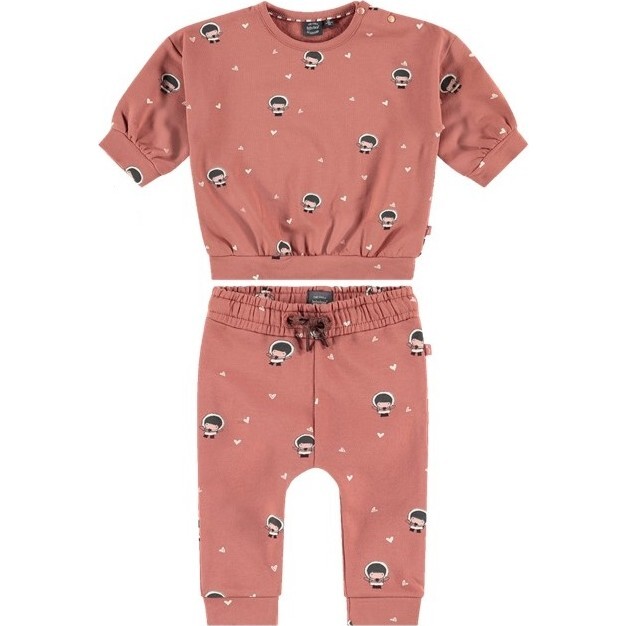 Drop Shoulder Sweatshirt, Terra Pink - Sweaters - 3