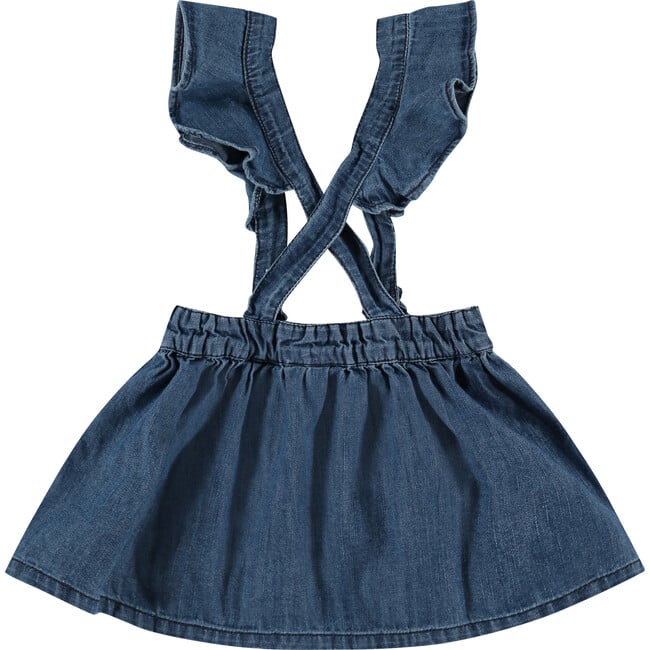 Denim Pinafore, Blue - Dresses - 3