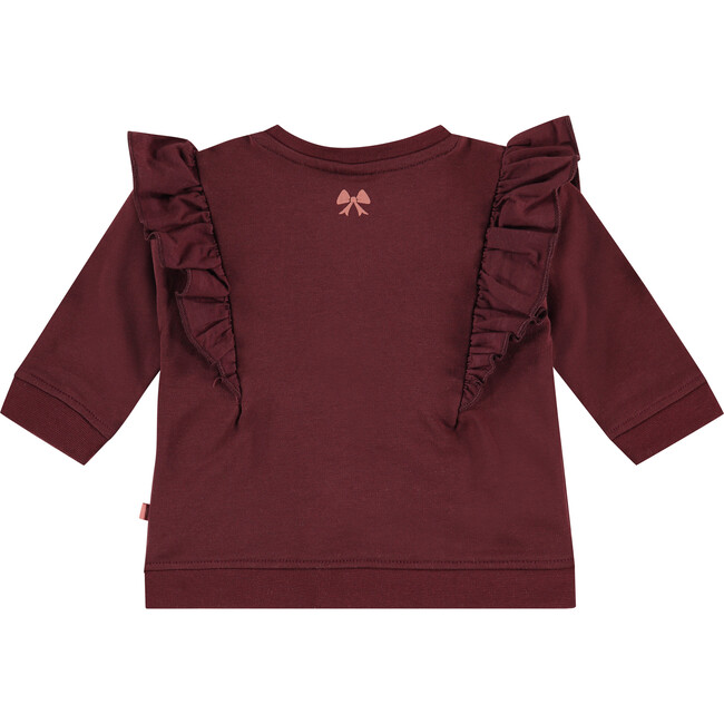 Ruffle Sweatshirt, Red Velvet - Sweaters - 2