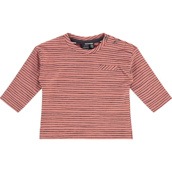 Top, Dark Salmon Stripes