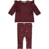 Ruffle Sweatshirt, Red Velvet - Sweaters - 3 - thumbnail