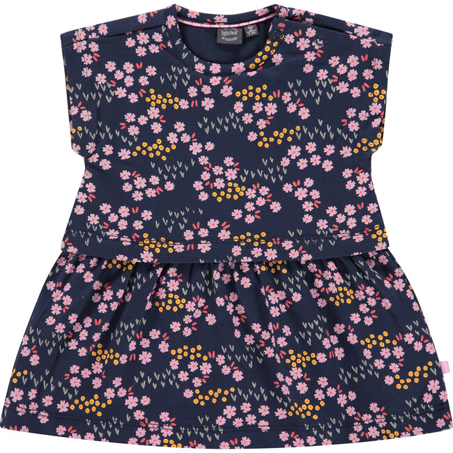 Dress, Blue Flower Print - Dresses - 1