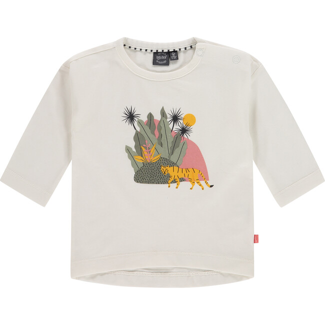 Shirt, Crème Print
