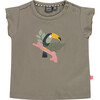 Top, Moss with Tucan Print - Shirts - 1 - thumbnail