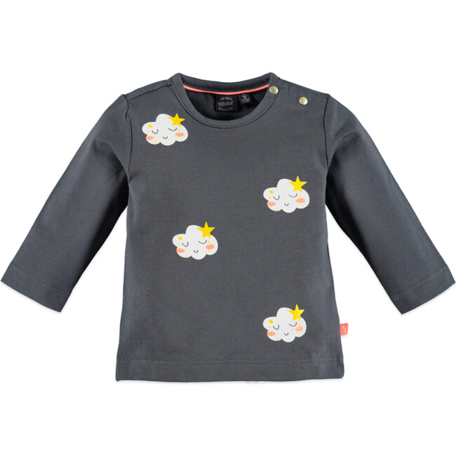 Clouds Long Sleeve Tee, Grey Dove