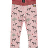 Zebra Printed Leggings, Pink - Leggings - 1 - thumbnail