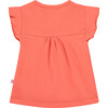Top, Coral with Flower Detailing - Shirts - 2