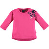 Monkey Long Sleeve Tee, Magenta - T-Shirts - 1 - thumbnail