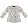 Ruffles Top, Crème Melee - T-Shirts - 1 - thumbnail