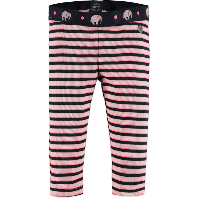 Girls Striped Leggings,Chalk Pink