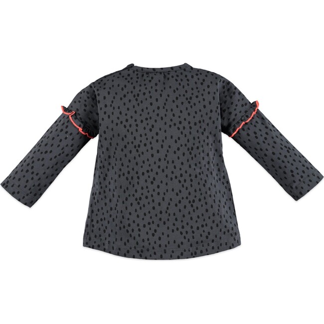 Girls Ruffles Top, Grey Dove - T-Shirts - 2