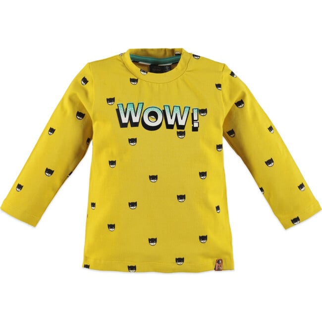Boys Wow Long Sleeve Tee, Corn