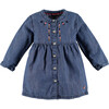 Dress, Mid Blue Denim - Dresses - 1 - thumbnail