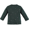 Wow Long Sleeve Tee, Bottle Green - T-Shirts - 2