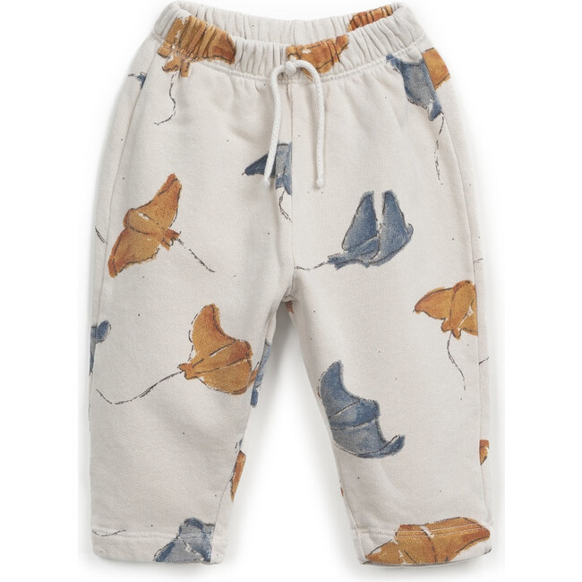 All-Over Sting Ray Print Sweatpants, Cream