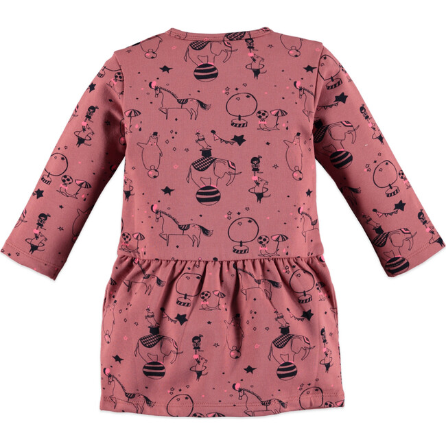 Circus Printed Dress, Dusty Rose - Dresses - 2