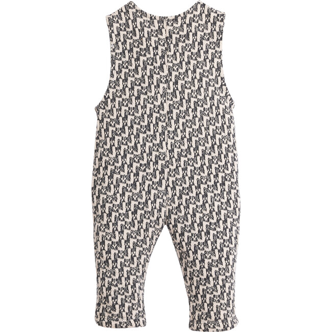 Knit Jumpsuit, Black and White - Rompers - 2