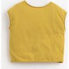 Front Pocket Unfinished Hem Muscle Tee, Mustard - T-Shirts - 2