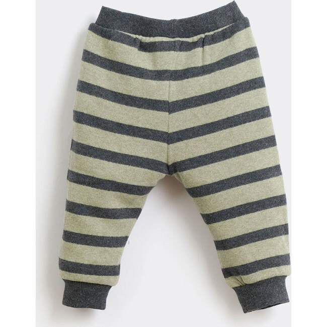 Striped Pants, Green and Grey - Pants - 2