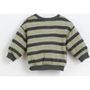 Pullover, Grey and Green Stripes - Sweatshirts - 2