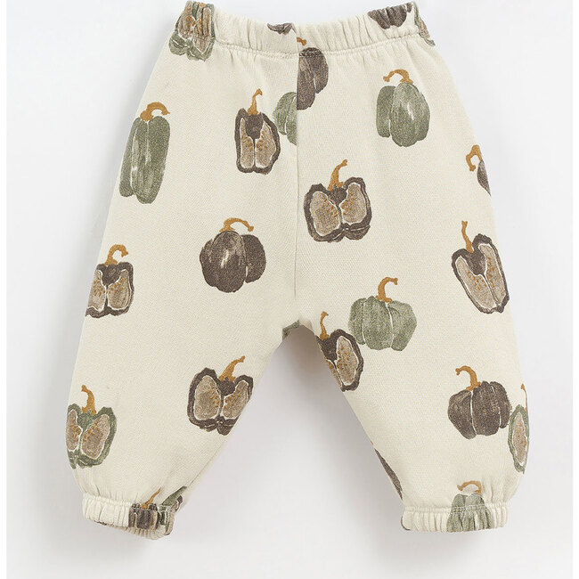 Bell Pepper Printed Sweatpants, White - Sweatpants - 2