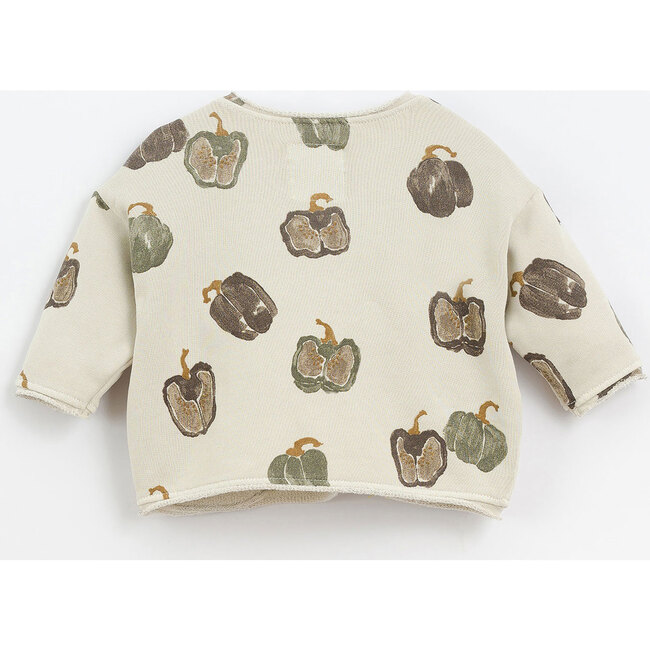 Bell Pepper Printed Pullover, White - Sweatshirts - 2
