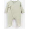 Long Sleeve Wrap Footie, Pistachio - Footie Pajamas - 1 - thumbnail