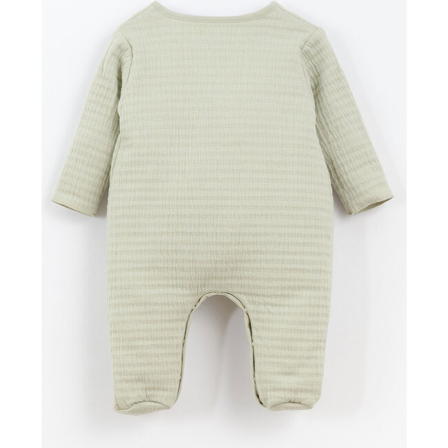 Long Sleeve Wrap Footie, Pistachio - Footie Pajamas - 2