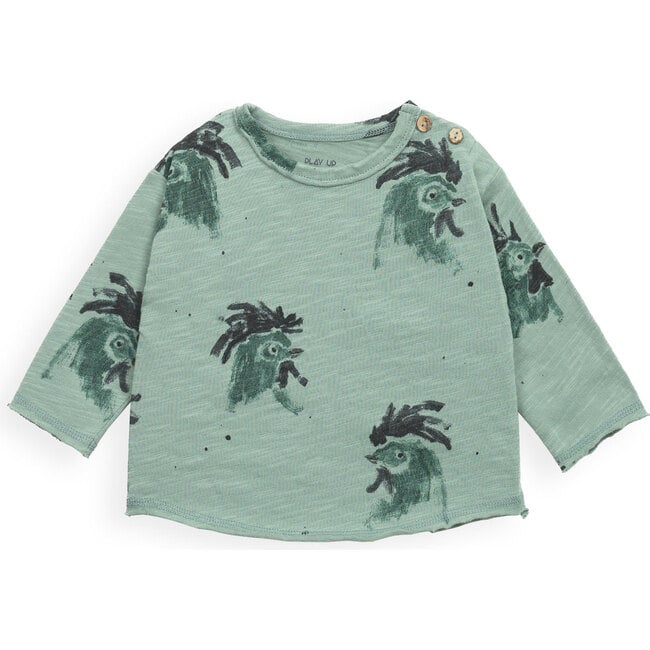 Long Sleeve Tee Shirt, Rooster Print