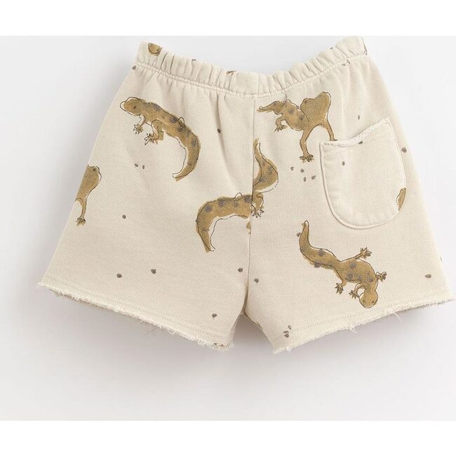 All-Over Salamander Graphic Print Sweatshorts, Cream - Shorts - 2