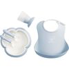 Baby Dinner Set, Powder Blue - Bibs - 1 - thumbnail