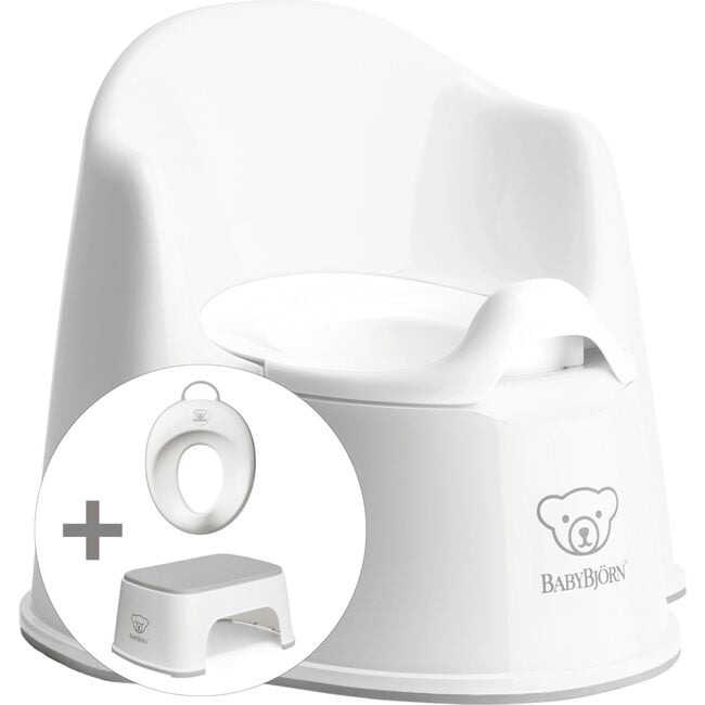 Potty Training Bundle, White/Grey