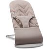Baby Bouncer Bliss, Petal Quilt Woven, Sand Gray - Bouncers - 1 - thumbnail