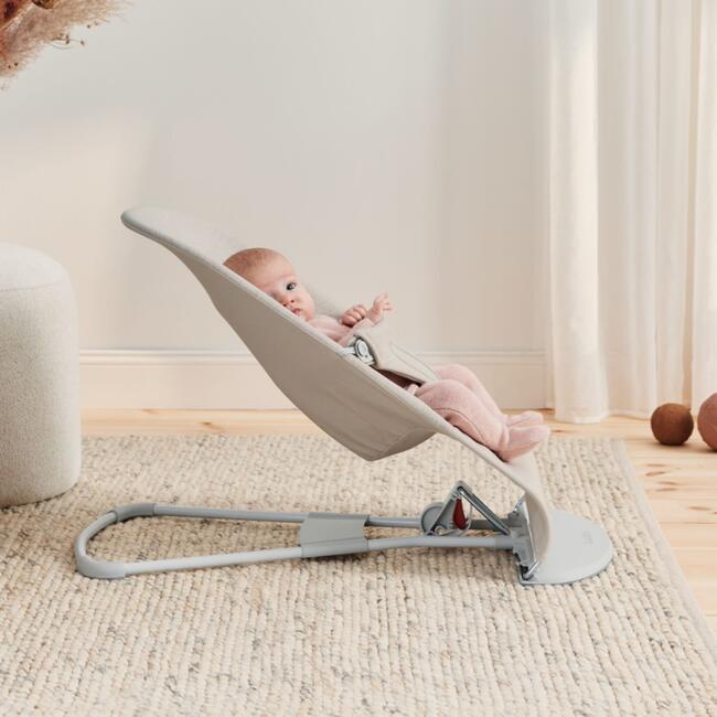 Baby Bouncer Bliss, 3D Jersey, Light Beige - Bouncers - 2