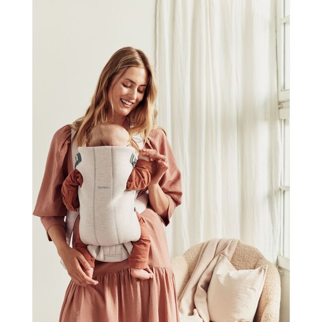 Baby Carrier Mini, 3D Jersey, Light Beige - Carriers - 2