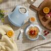 Baby Dinner Set, Powder Blue - Bibs - 3