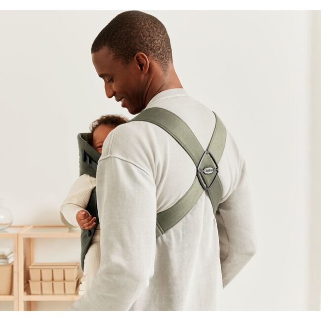 Baby Carrier Mini, Woven, Dark Green - Carriers - 2