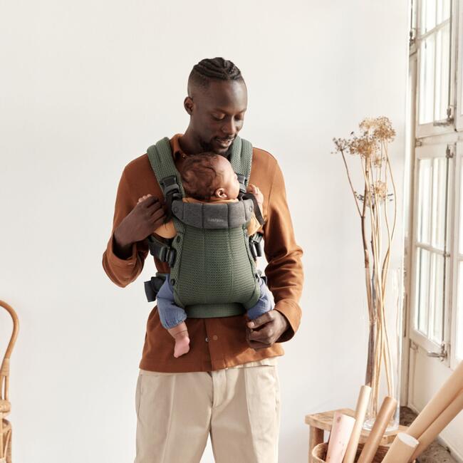 Baby Carrier Harmony, 3D Mesh, Dark Green - Carriers - 5