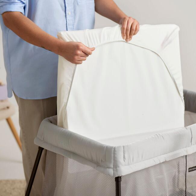 Travel Crib Light Silver & Fitted Sheet Bundle Pack - Travel Cribs - 3