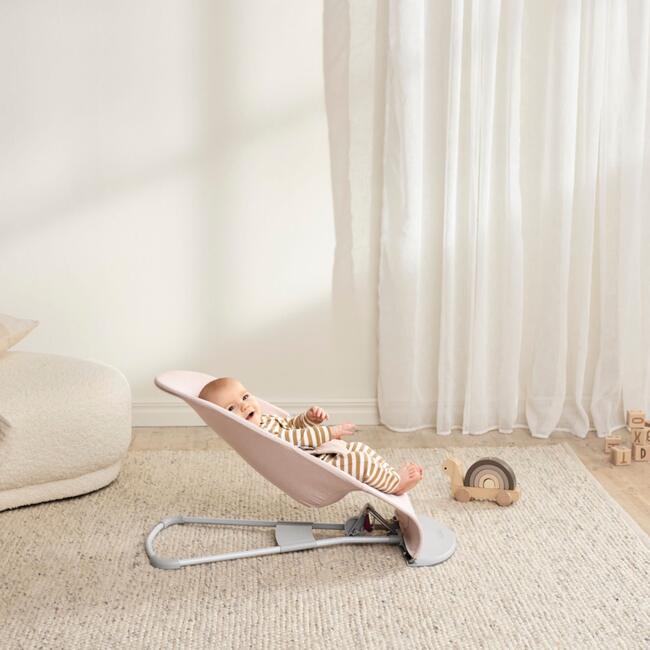 Baby Bouncer Bliss, Woven, Light Pink Melange - Bouncers - 2