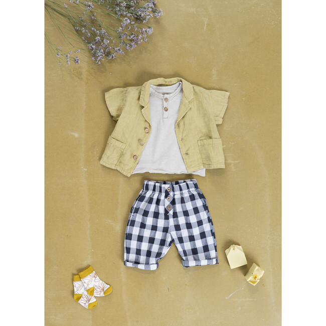 Woven Checked Pants, Black And White - Pants - 4