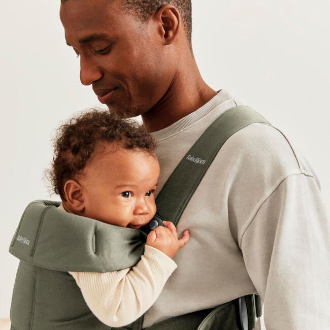 Baby Carrier Mini, Woven, Dark Green - Carriers - 4