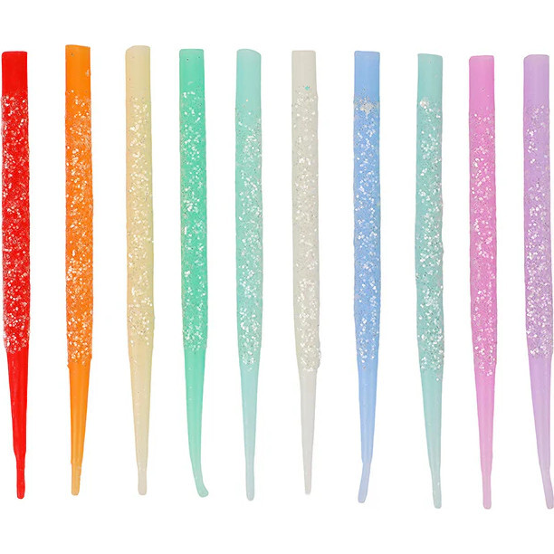 Glitter Wishes Rainbow Birthday Candle Set - Party Accessories - 4